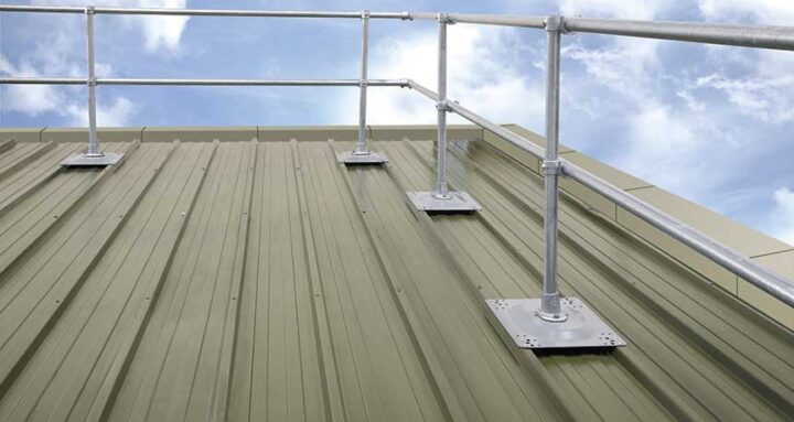 KeeGuard Topfix Edge Protection for metal and standing seam roofs
