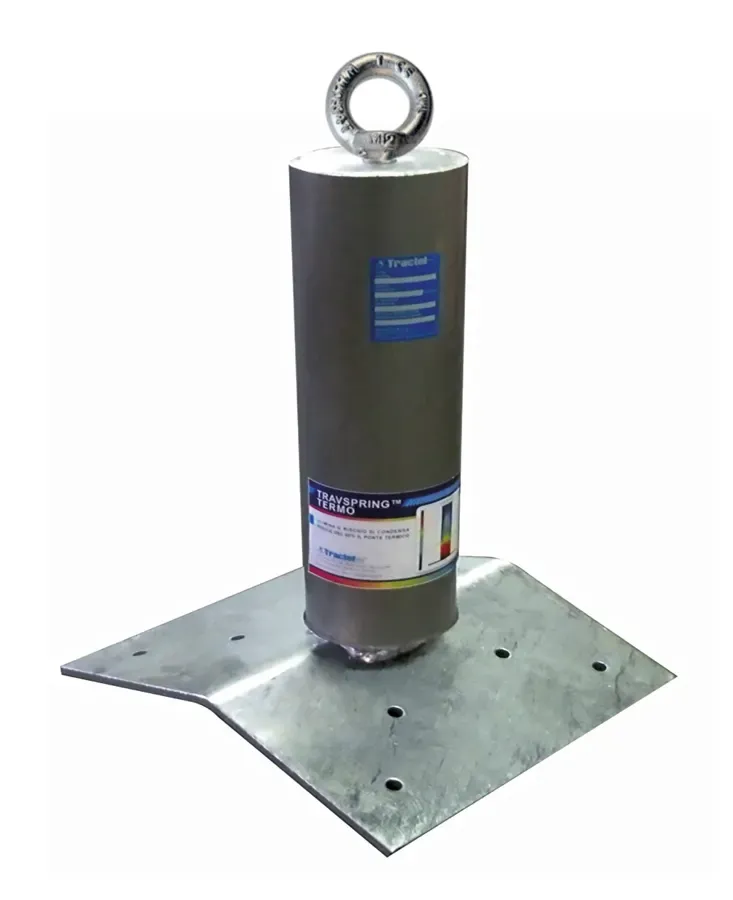 Anchor post with a base plate for roof ridges 350 x 370 mm