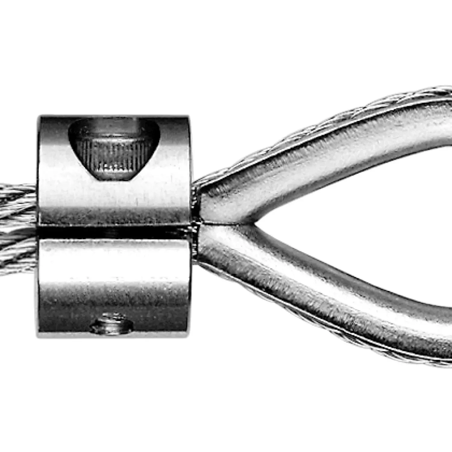 2-part loop clamp with thimble self-assembly light