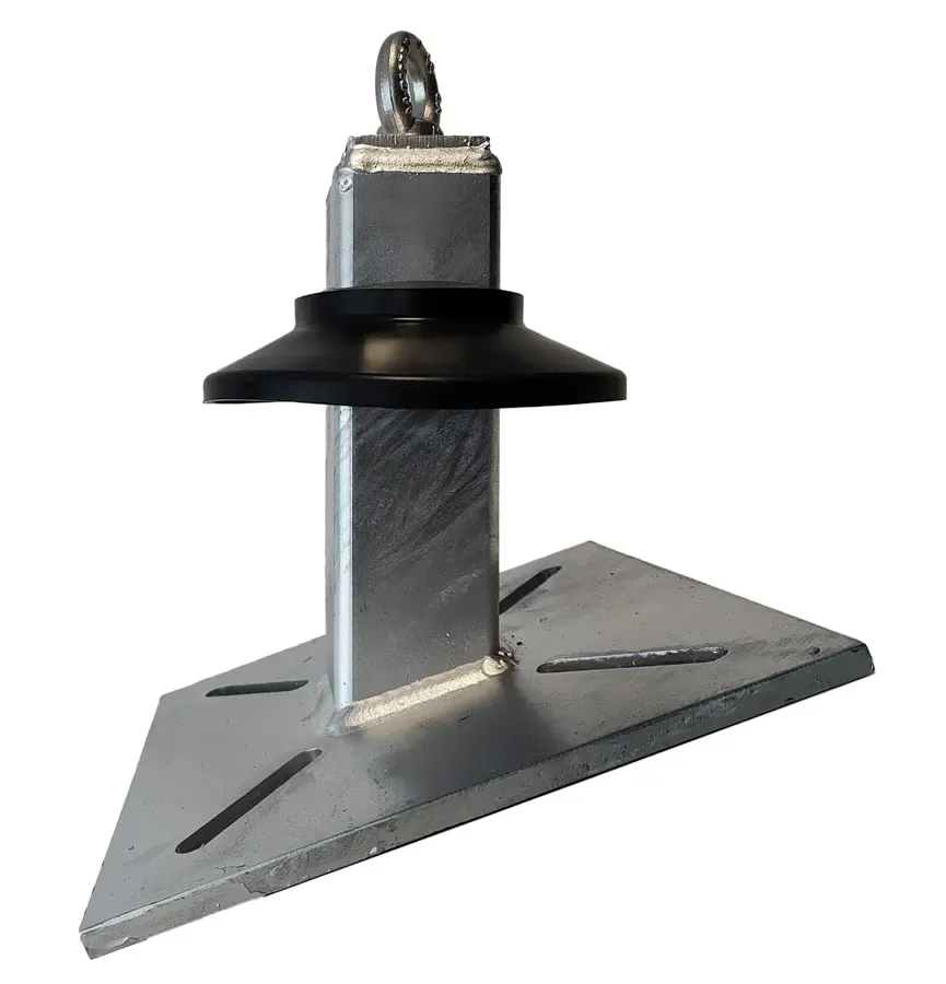 Anchor post with a square base plate 270 x 270 mm, 20° inclined