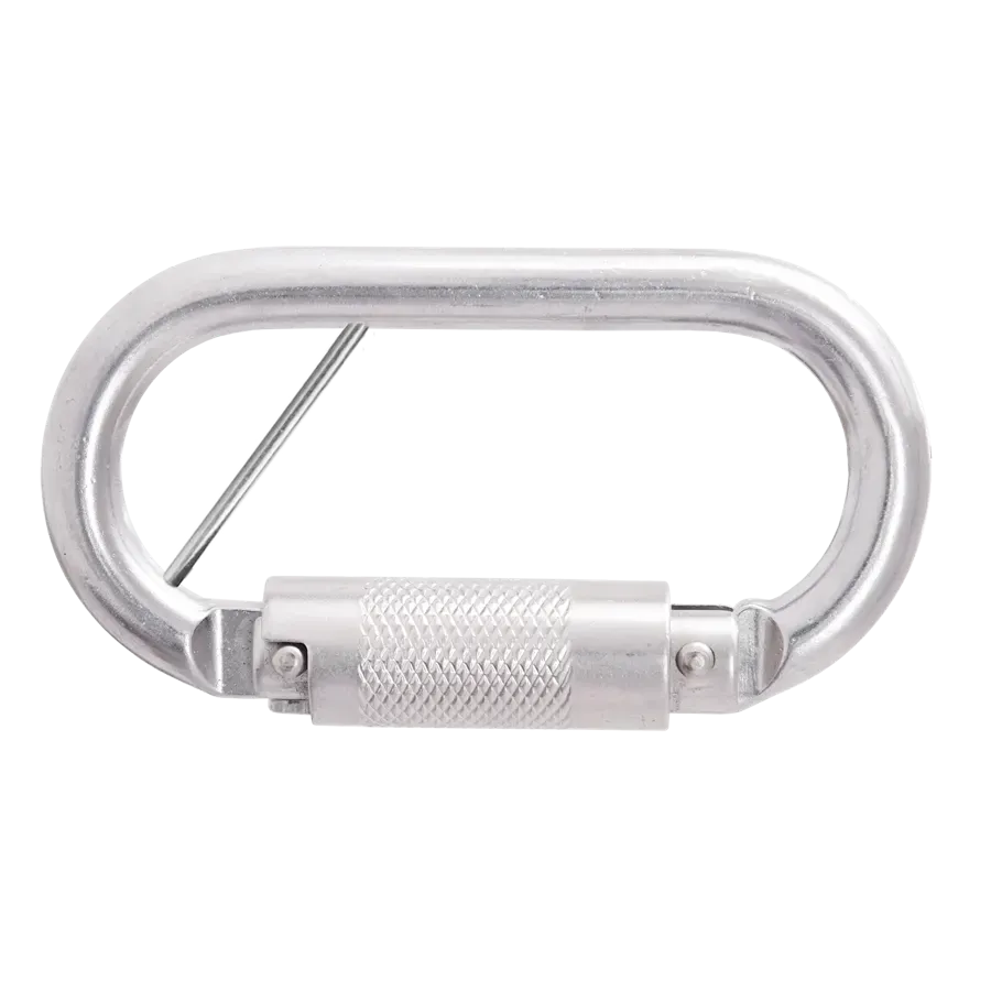 Steel Quarter Turn Locking Bulb Type Karabiner with Captive Pin
