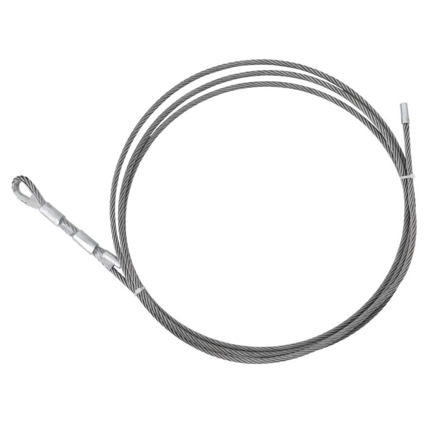 Stainless Steel Wire Rope with Swaged Loop, 10 m