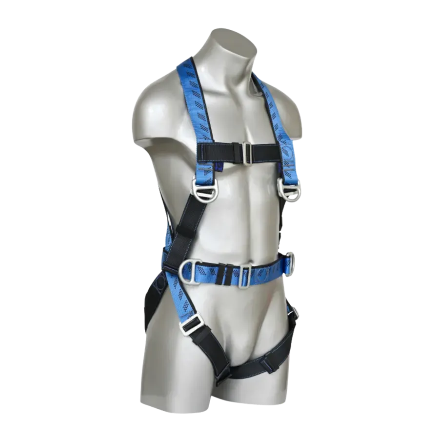 Essential Harness c/w Rear D-Ring & 3 Front D-Rings, Webbing Work Positioning Belt w/ Side D-Rings and 5-Points of Adjustment
