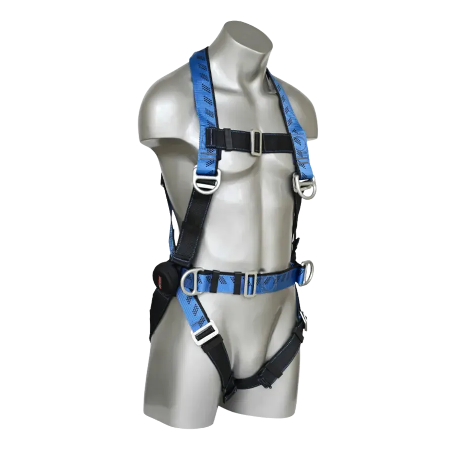 Essential Harness c/w Padded Rear D-Ring, 3 Front D-Rings, Waist Belt, Trauma Straps, 5 Points of Adjustment
