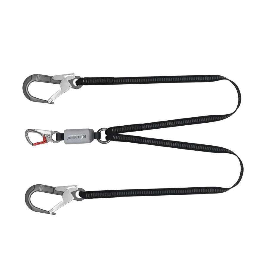Epic Shock Absorbing Lanyard with Aluminum Scaffold and Snap Hooks