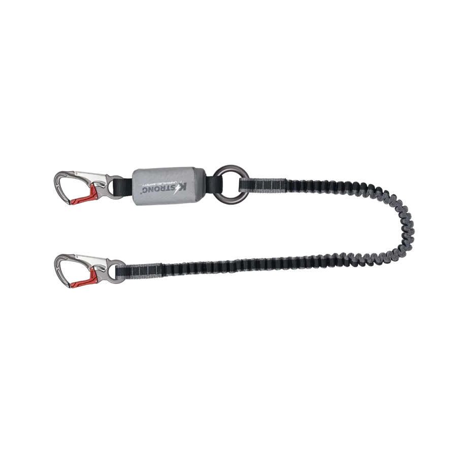 Epic Shock Absorbing Elasticated Lanyard with Aluminum Snap Hooks