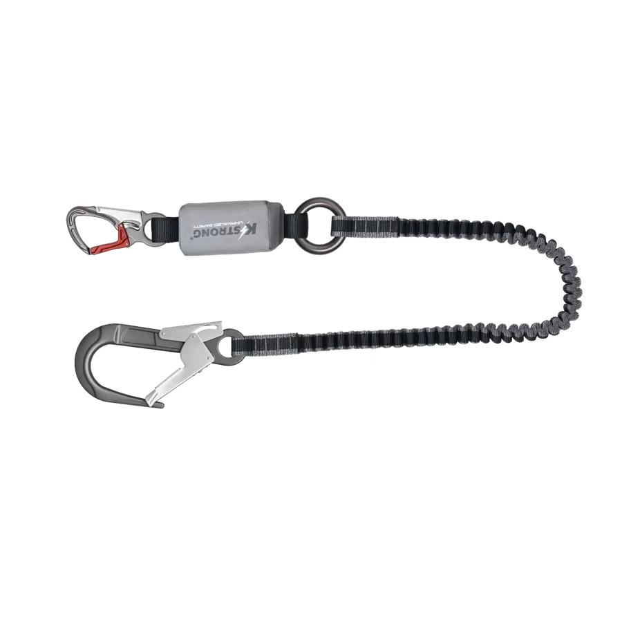 Epic Shock Absorbing Elasticated Lanyard with Aluminum Snap Hook & Scaffold Hook