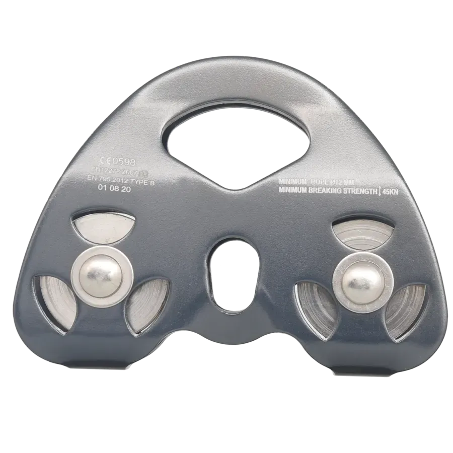 Stainless Steel Double Pulley, Small, Ball Bearing, Two Side Attachments