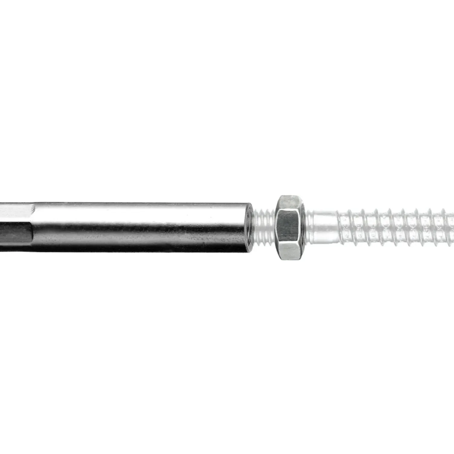 Assembling aid for dual thread screw right-handed