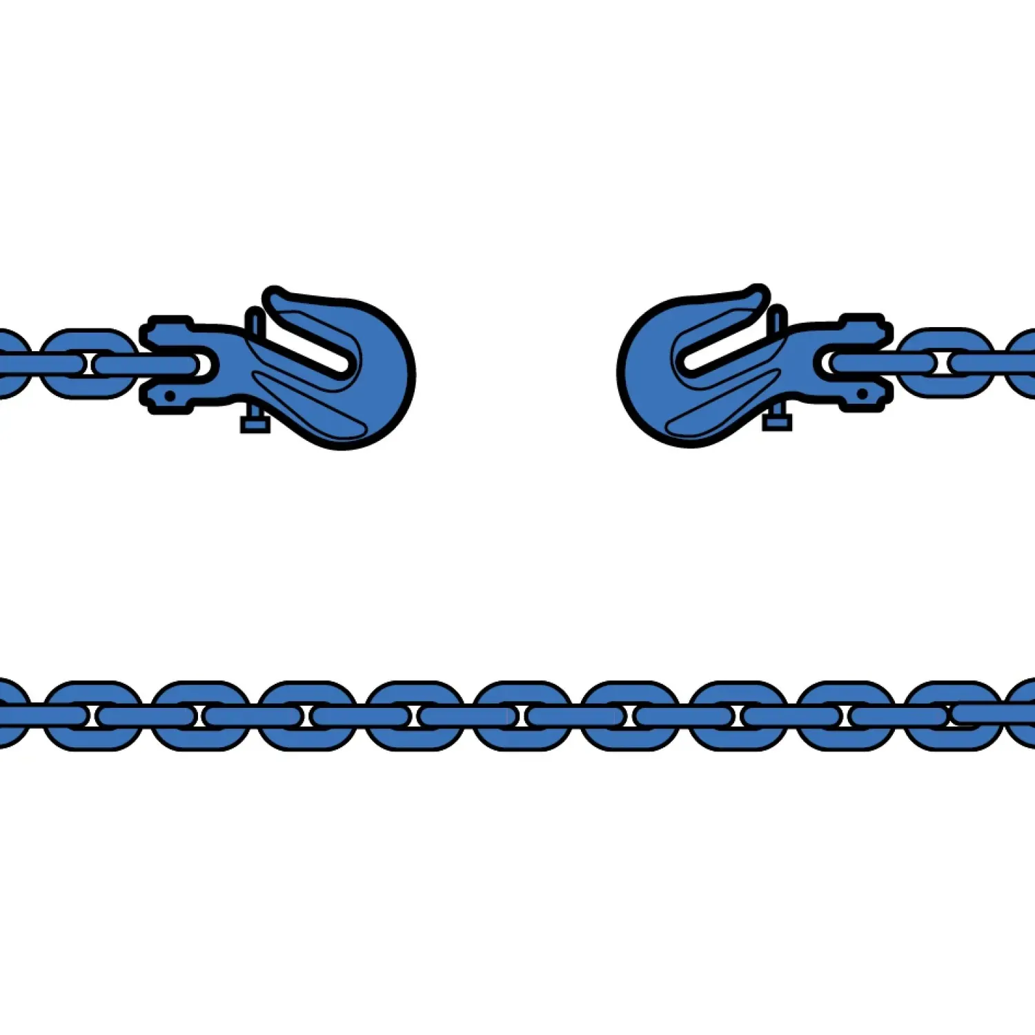 Binder chain with chain-shortening hook on both ends class 10