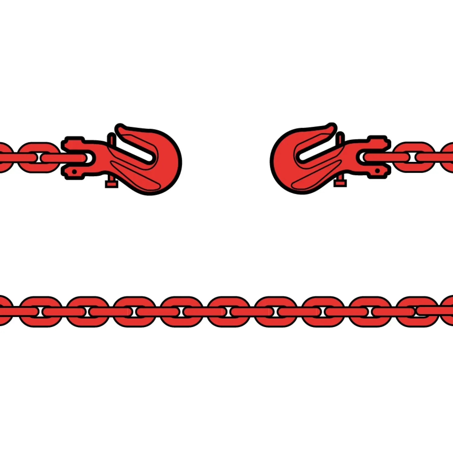 Binder chain with chain-shortening hook on both ends class 8