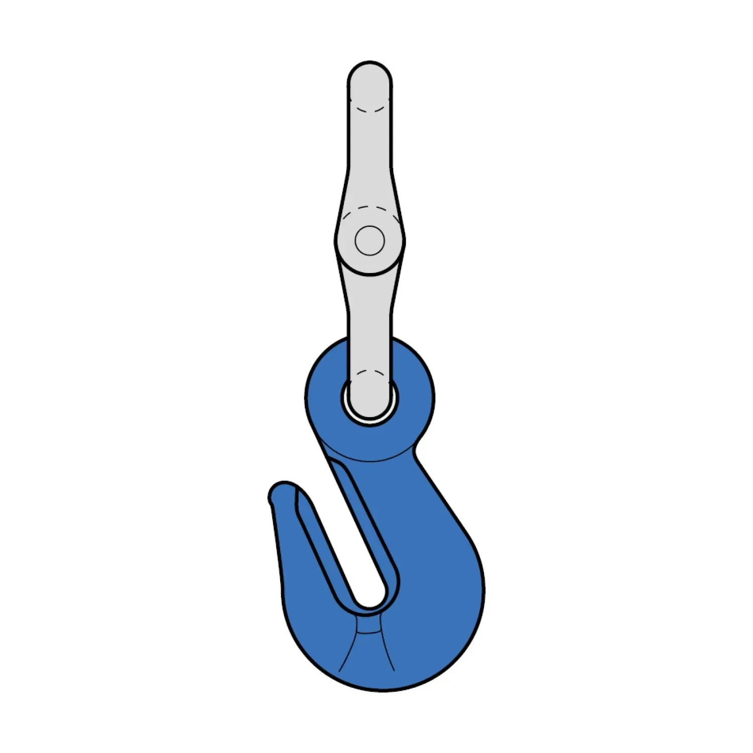 Chain-shortening hook with eye end class 10