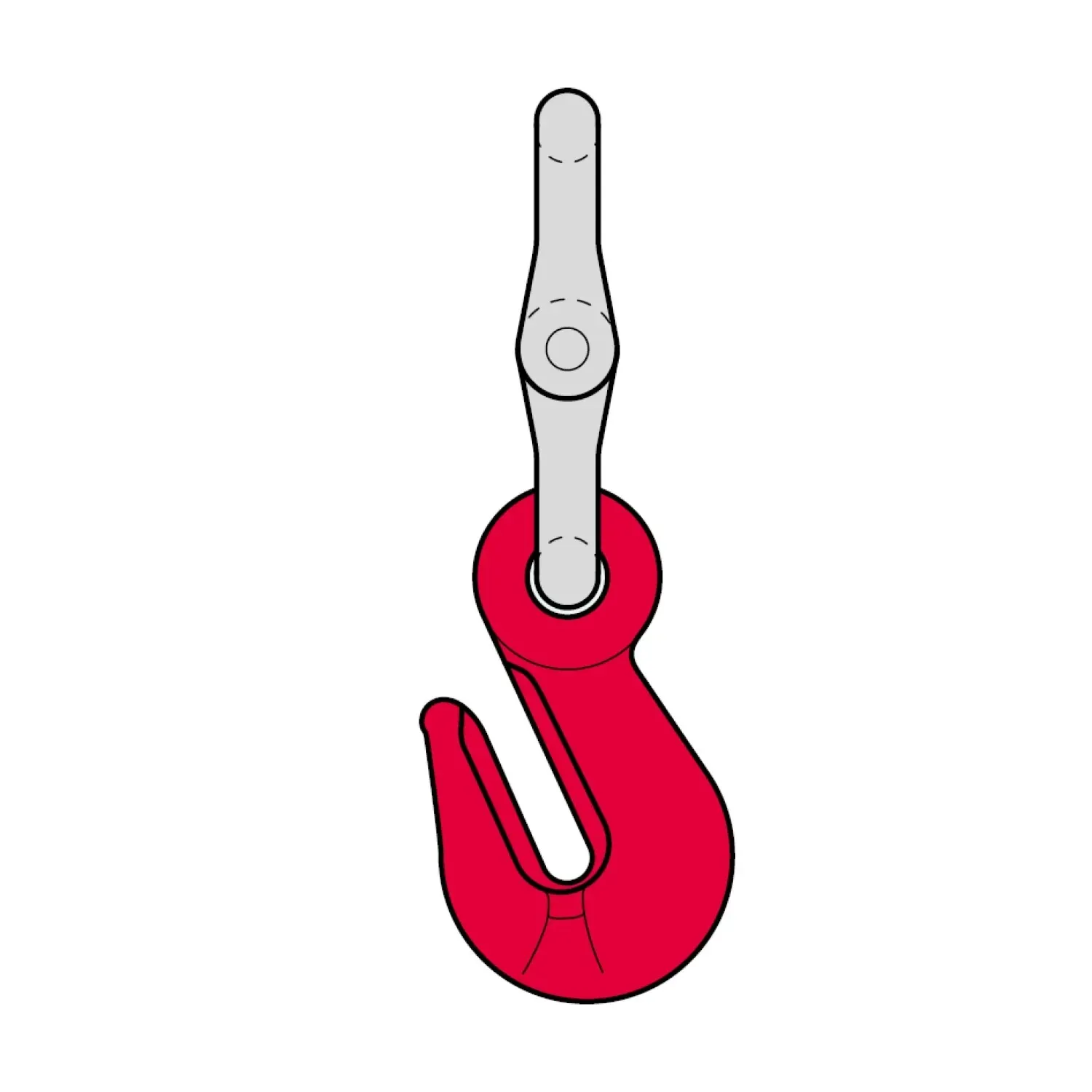 Chain-shortening hook with eye end class 8