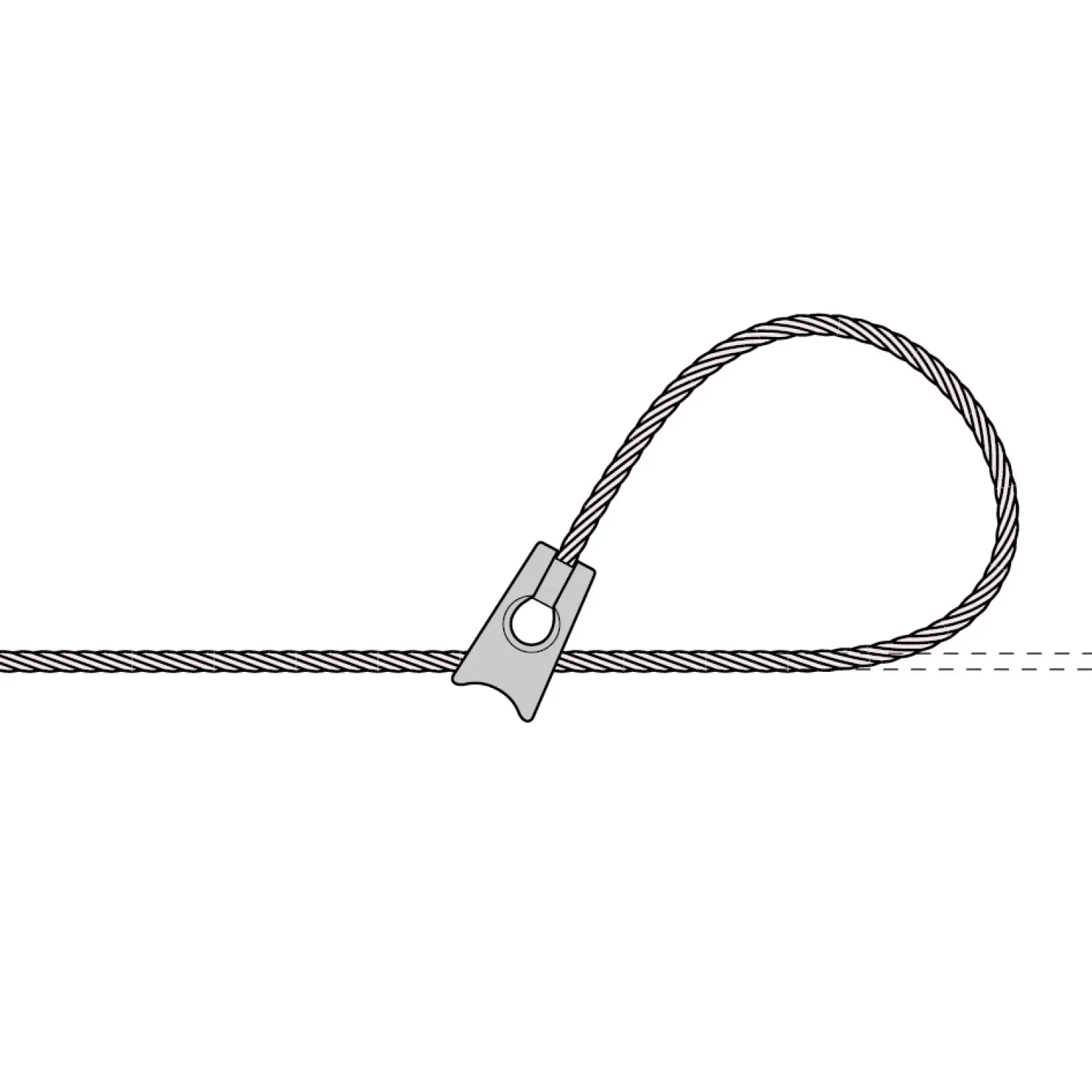 Choker both ends with end stop compressed both ends with end stop