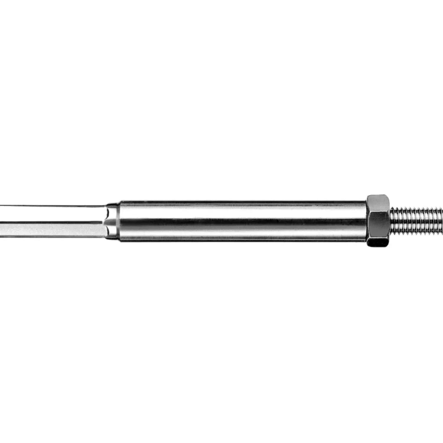 Clevis and internal thread-end left-hand swaged for rope Ø 3 - 8 mm