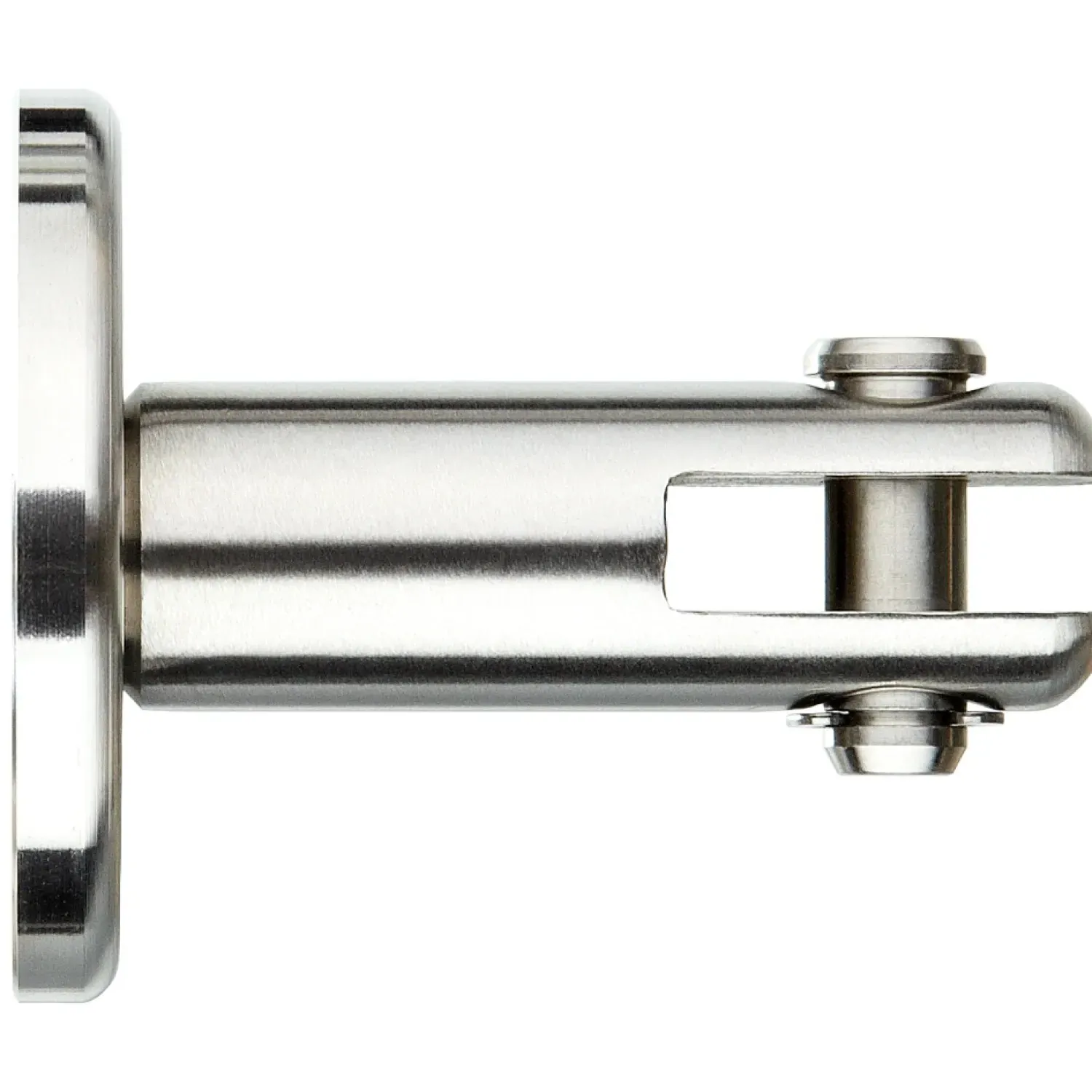 Clevis with support washer and countersunk holes