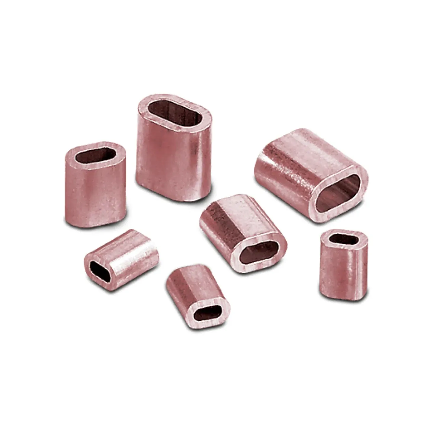 Crimping sleeves made of cooper