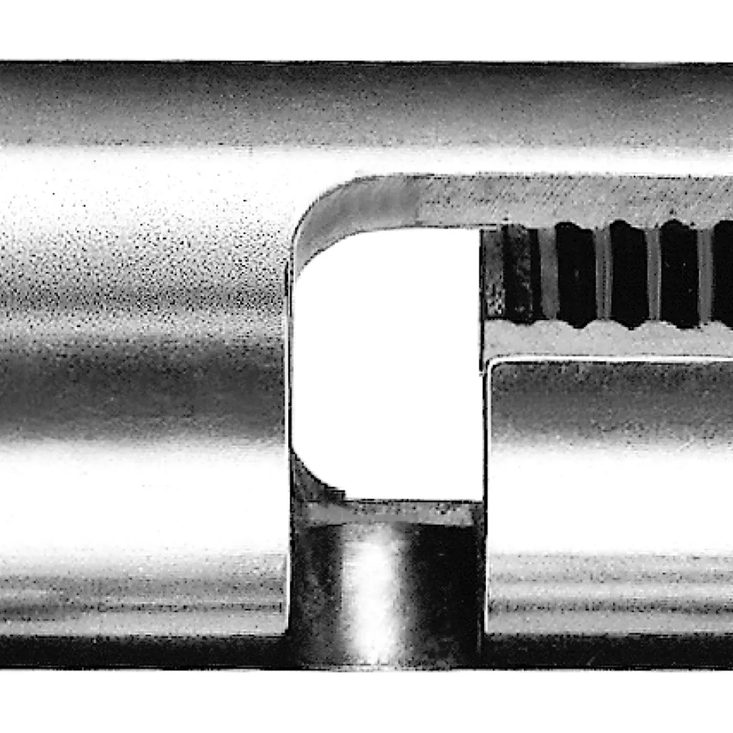 Cross clamp adjustable with internal thread
