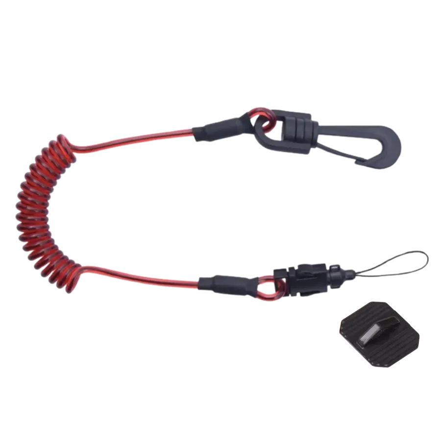 Clip-to-Loop Coil Tether for Small Tools and Mobile Phones