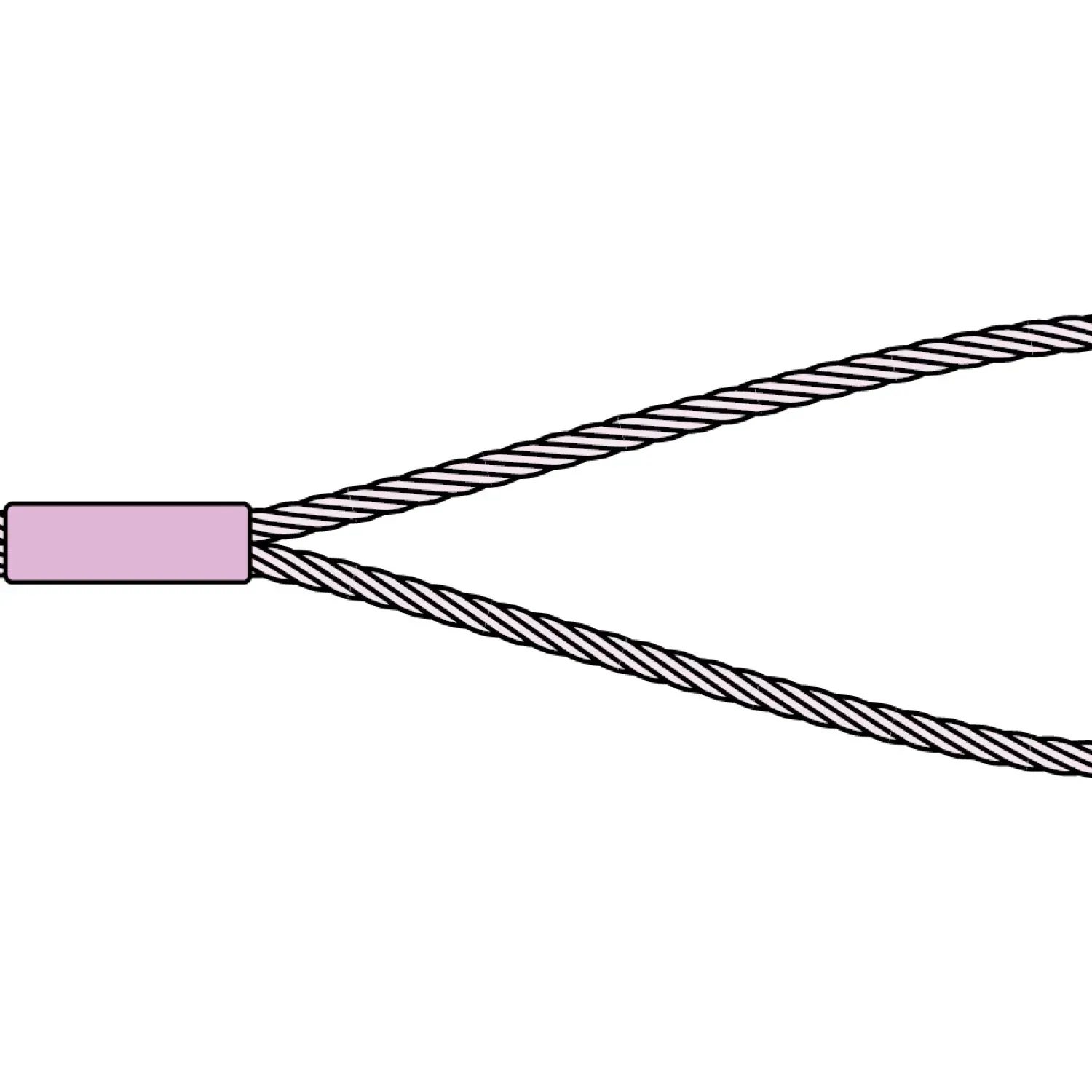 Double loop without hoist hook swaged