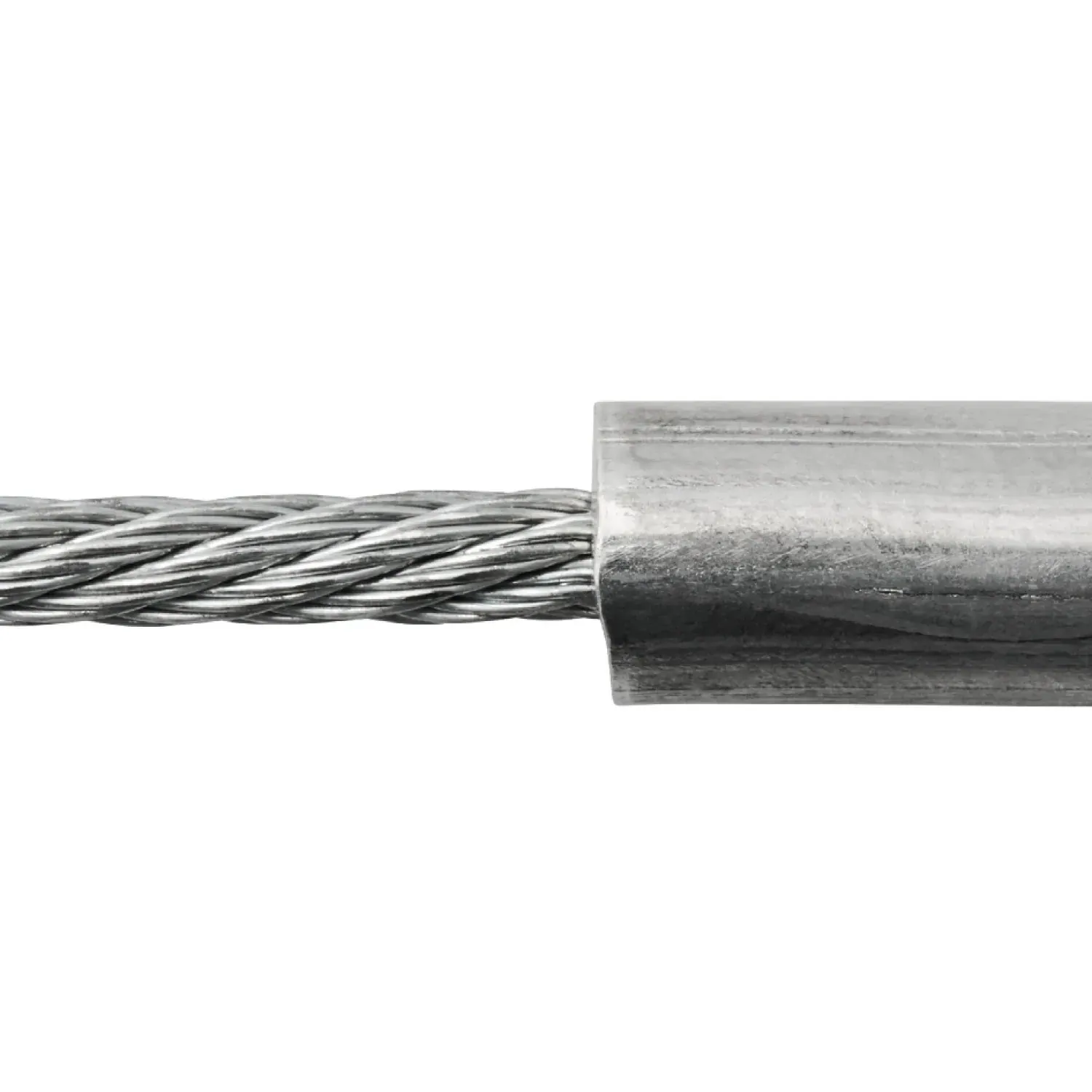 End-stop aluminum round swaged