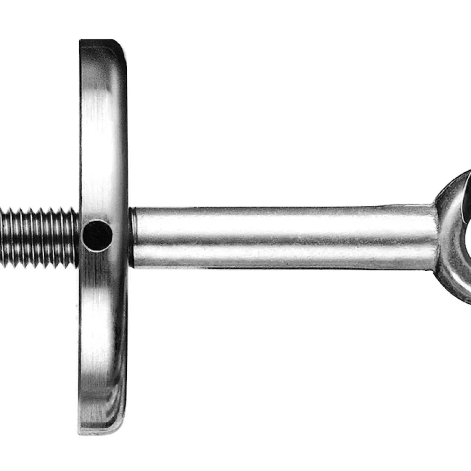 Eye bolt slotted with support disc
