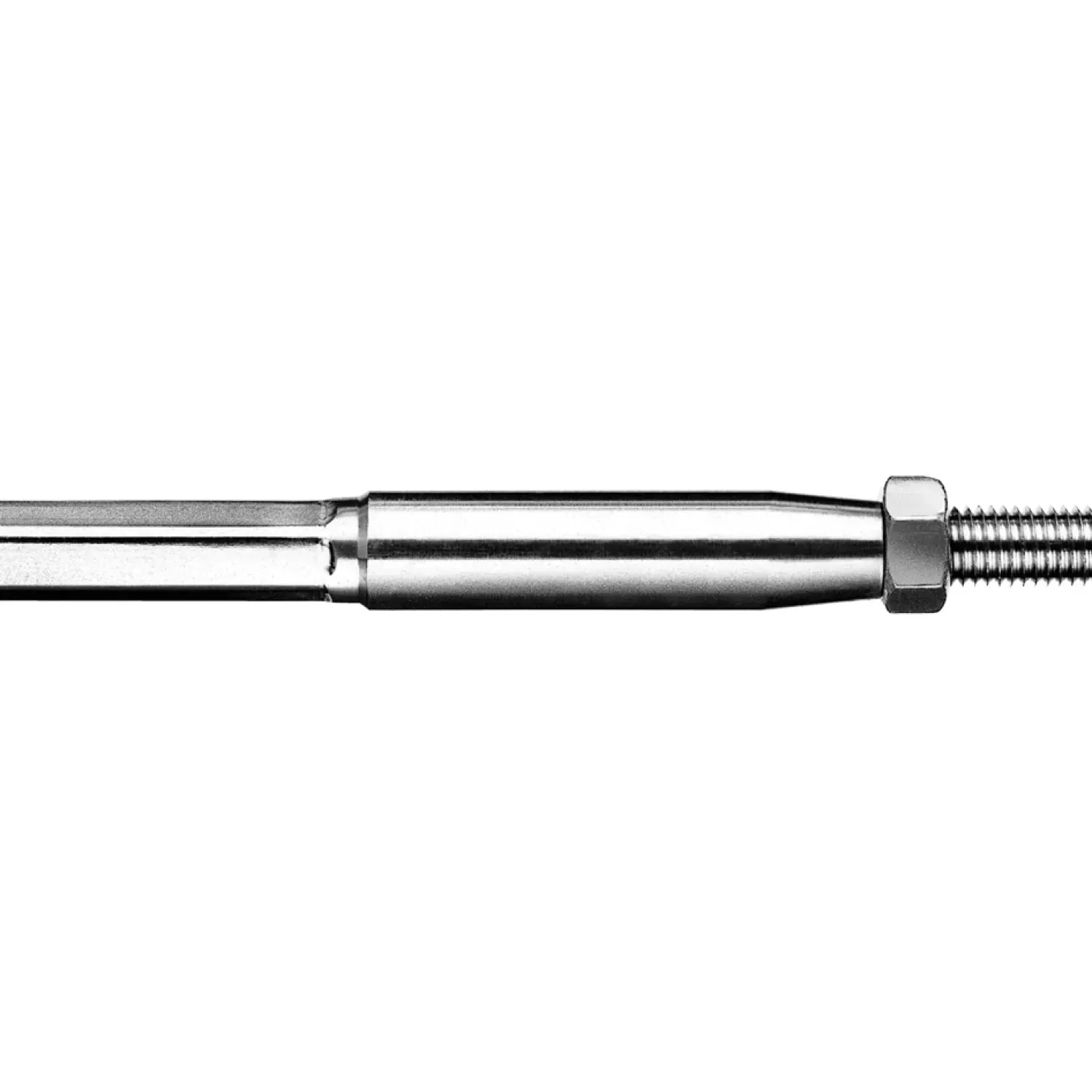 Eye-end and internal thread-end right-hand swaged for rope Ø 10 - 16 mm