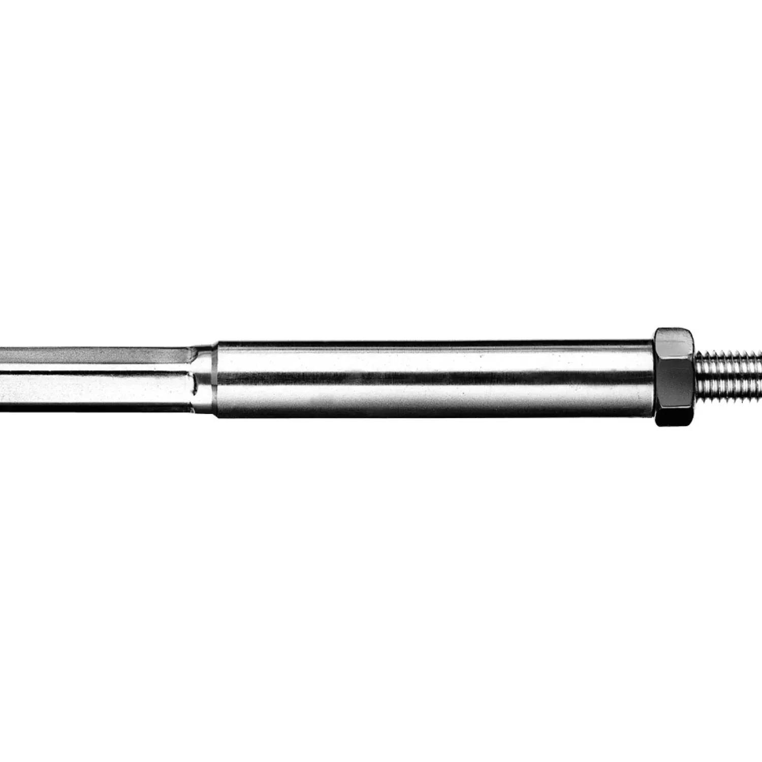 Eye-end and internal thread-end right-hand swaged for rope Ø 3 - 8 mm