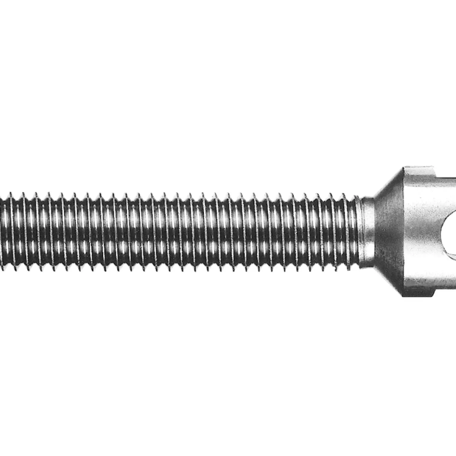 Eye-end counter piece with external thread right-hand