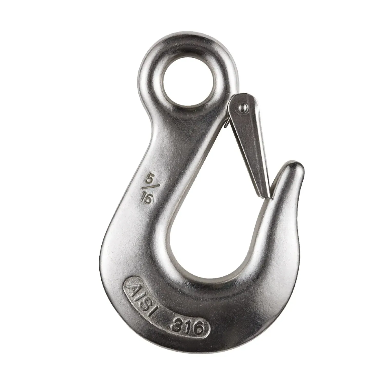 Eye slip hook with safety latch Stainless steel