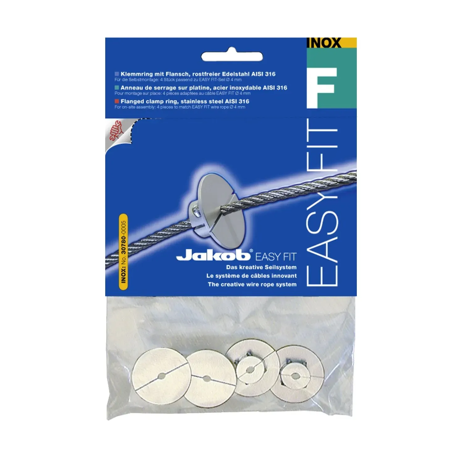 Flanged clamp ring Easy Fit self-assembly stainless steel
