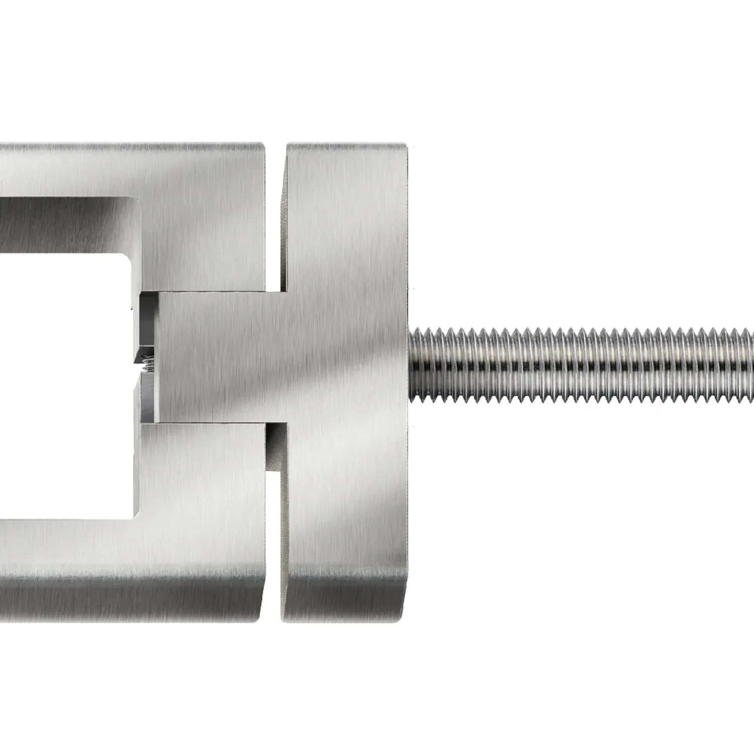Frame clamp square one-way for posts made of flat profile or square tube