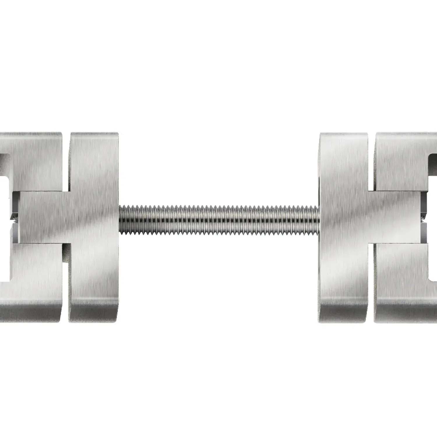 Frame clamp square two-way for posts made of flat profile or square tube