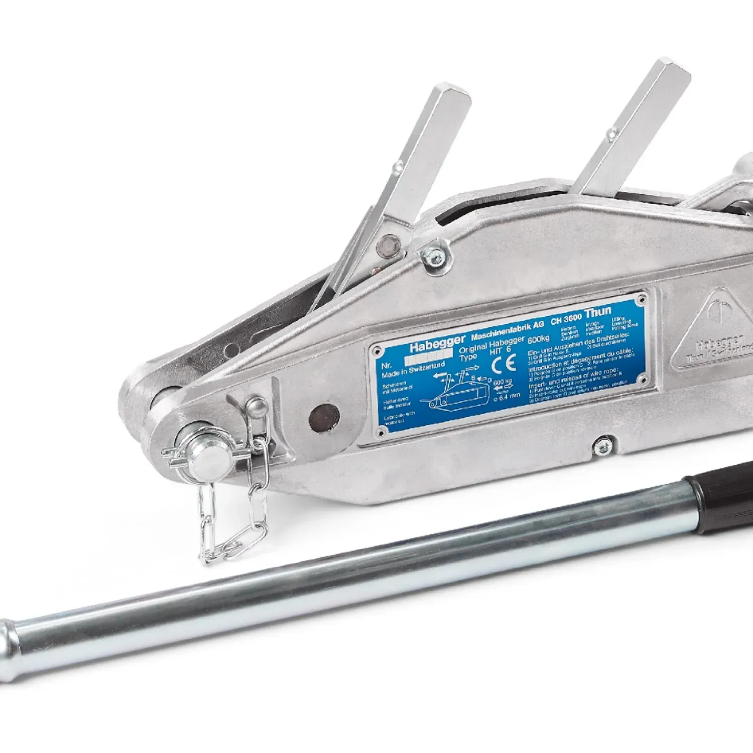 Habegger HIT-06 manual rope hoist with lever tube