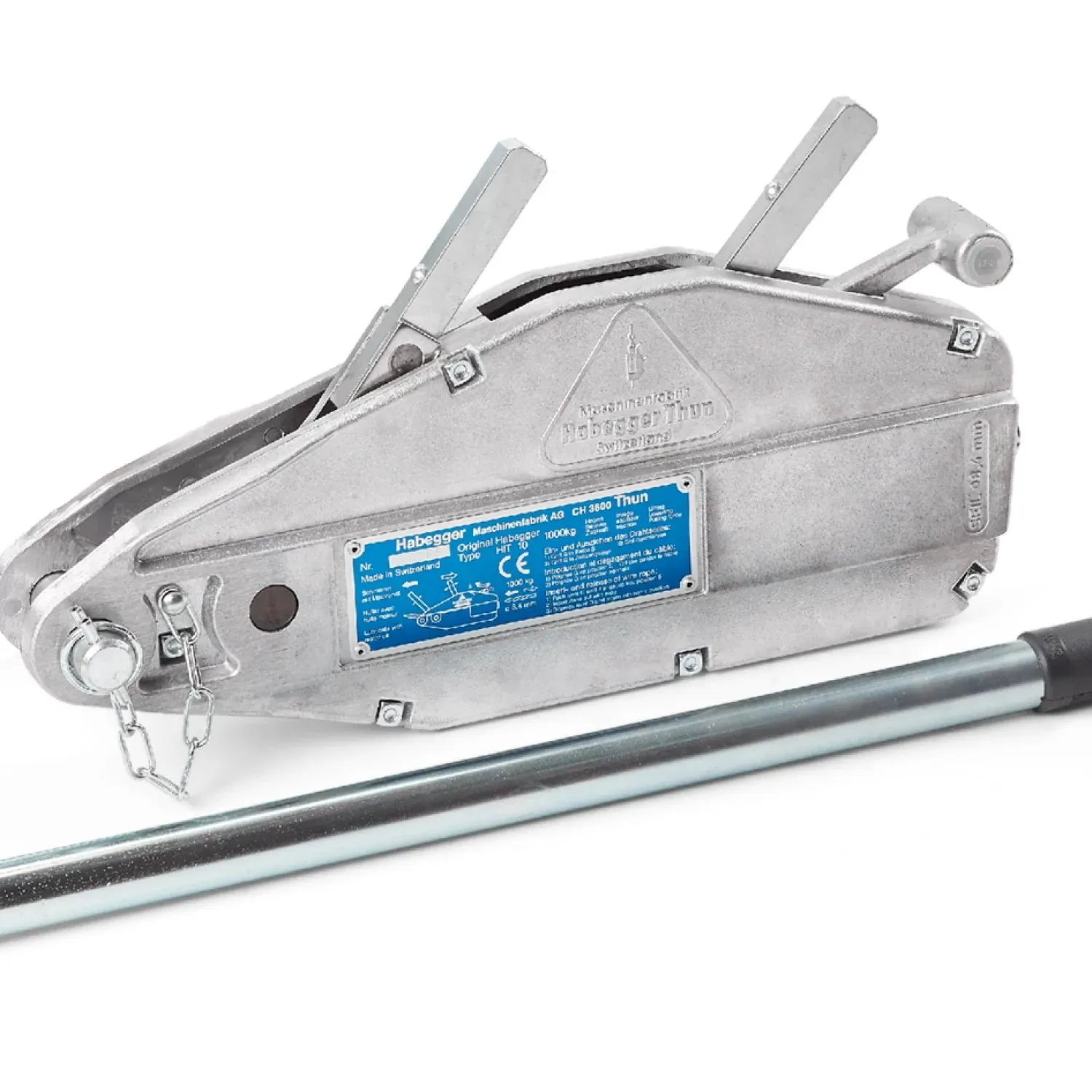 Habegger HIT-10 manual rope hoist with lever tube