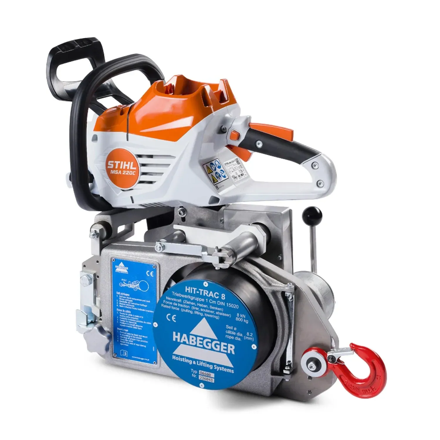 Habegger HIT-TRAC 8A battery-powered motorized rope hoist