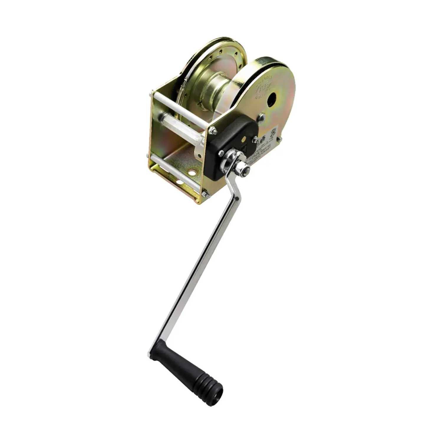 Hand winch with self-activating automatic brake