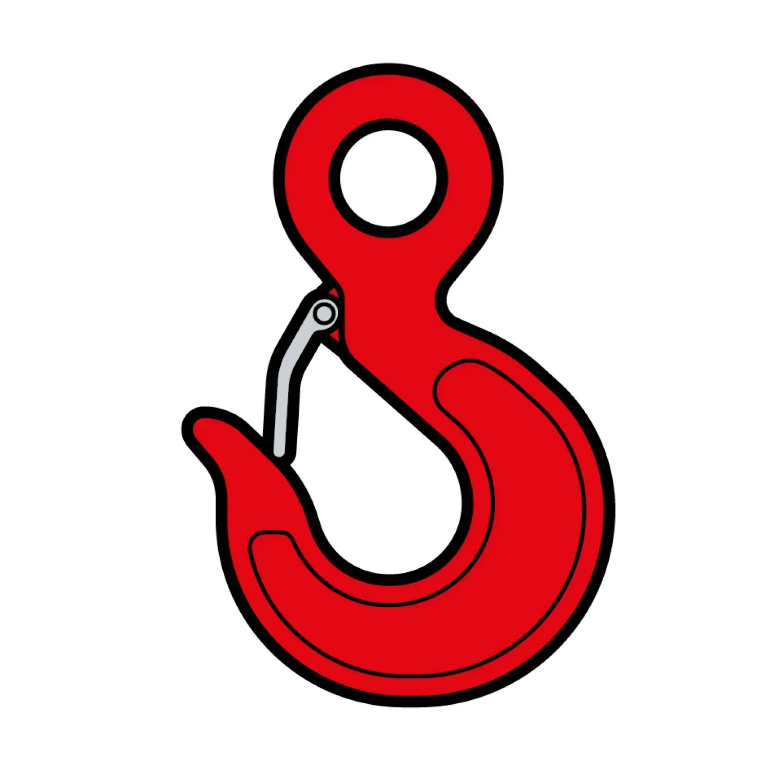 Hoist hook with bolt locking