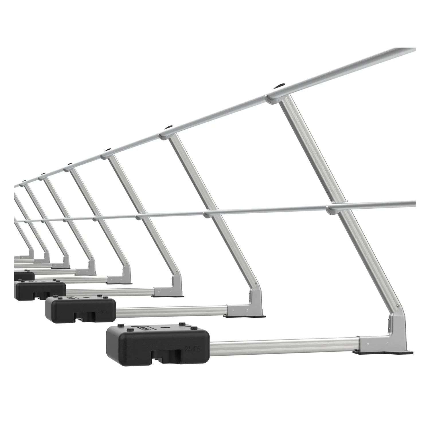Inclined Freestanding Guardrail System