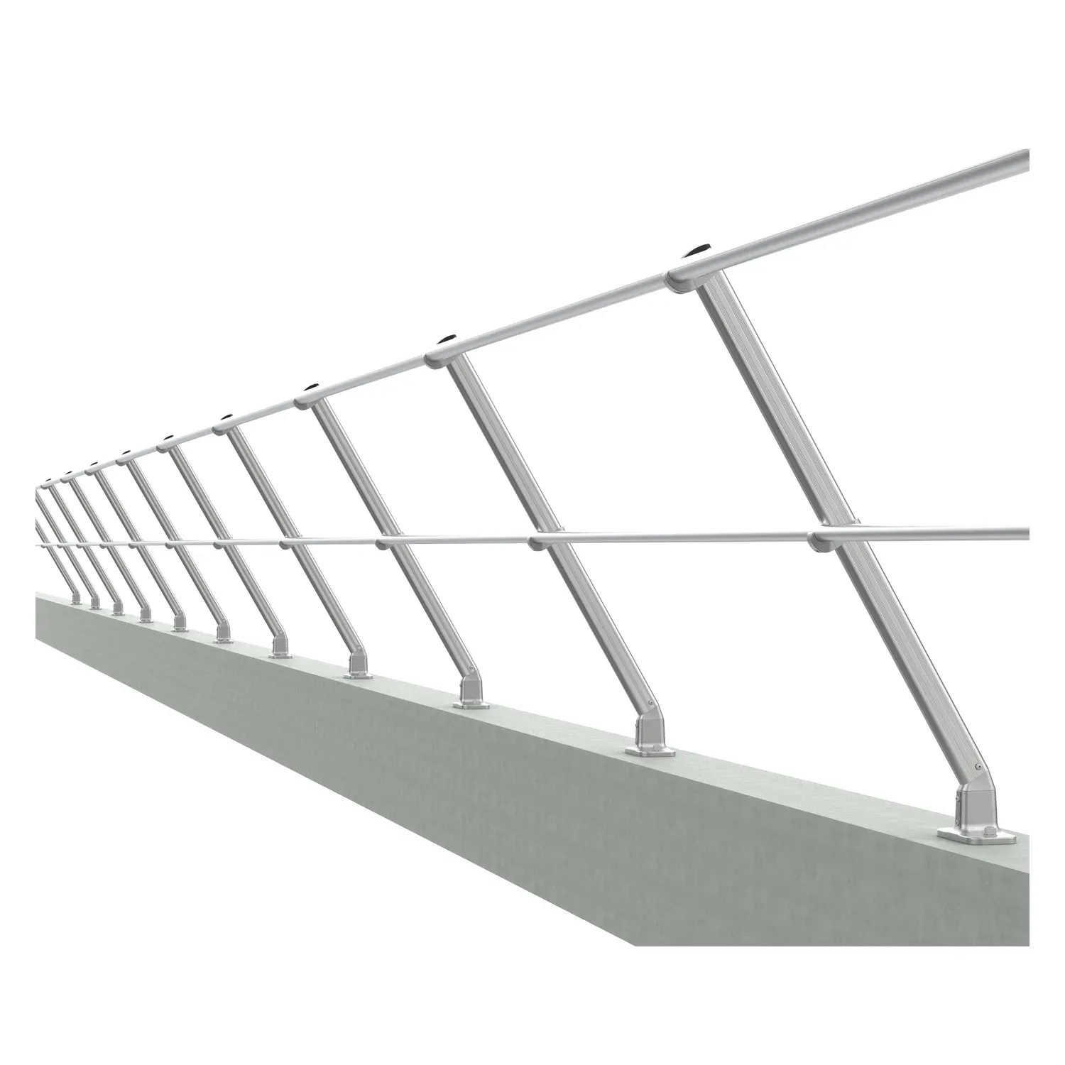 Inclined Parapet Guardrail System