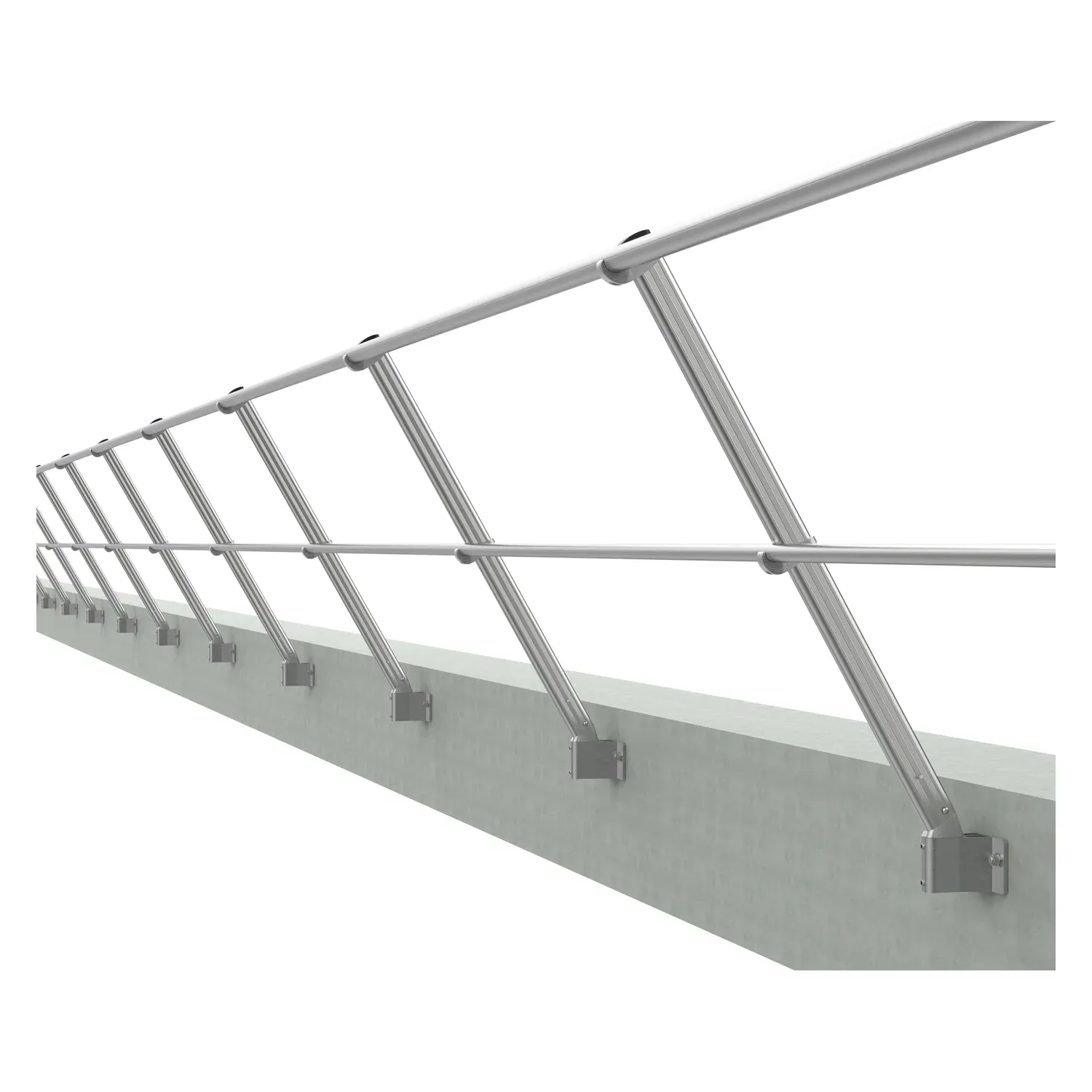 Inclined Wall Bracket Guardrail System