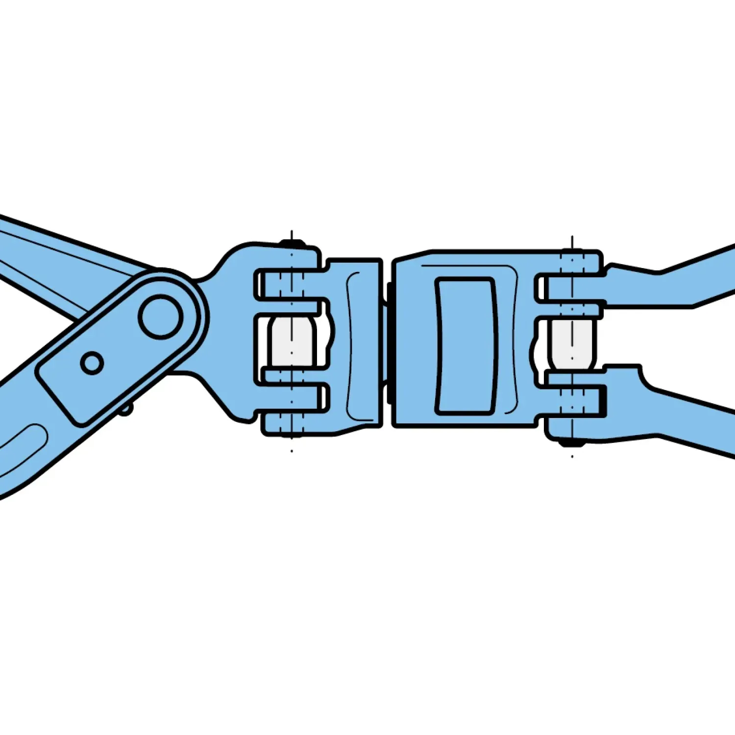 Insulated swivel with open master link and self locking hook