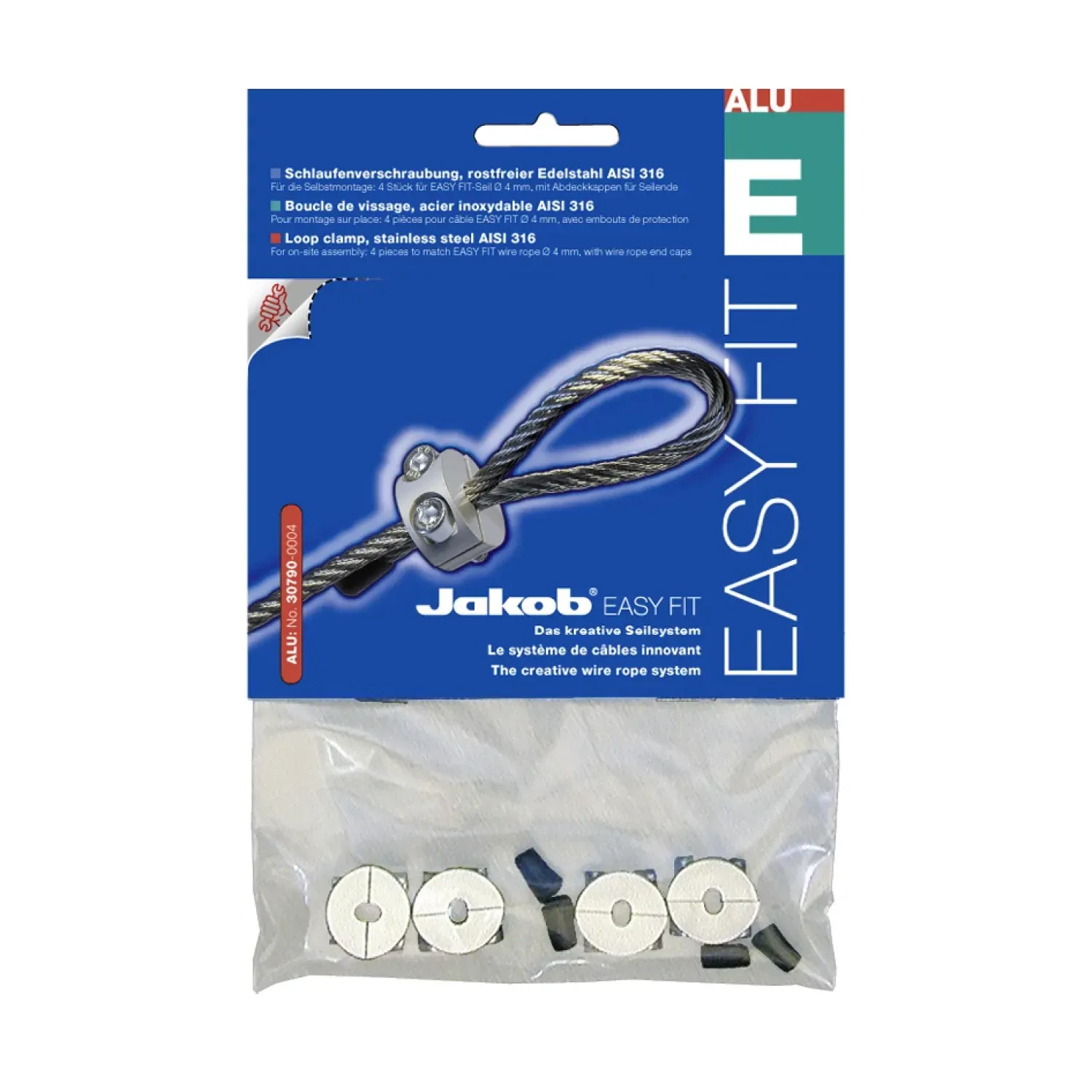 loop clamp Easy Fit self-assembly aluminium