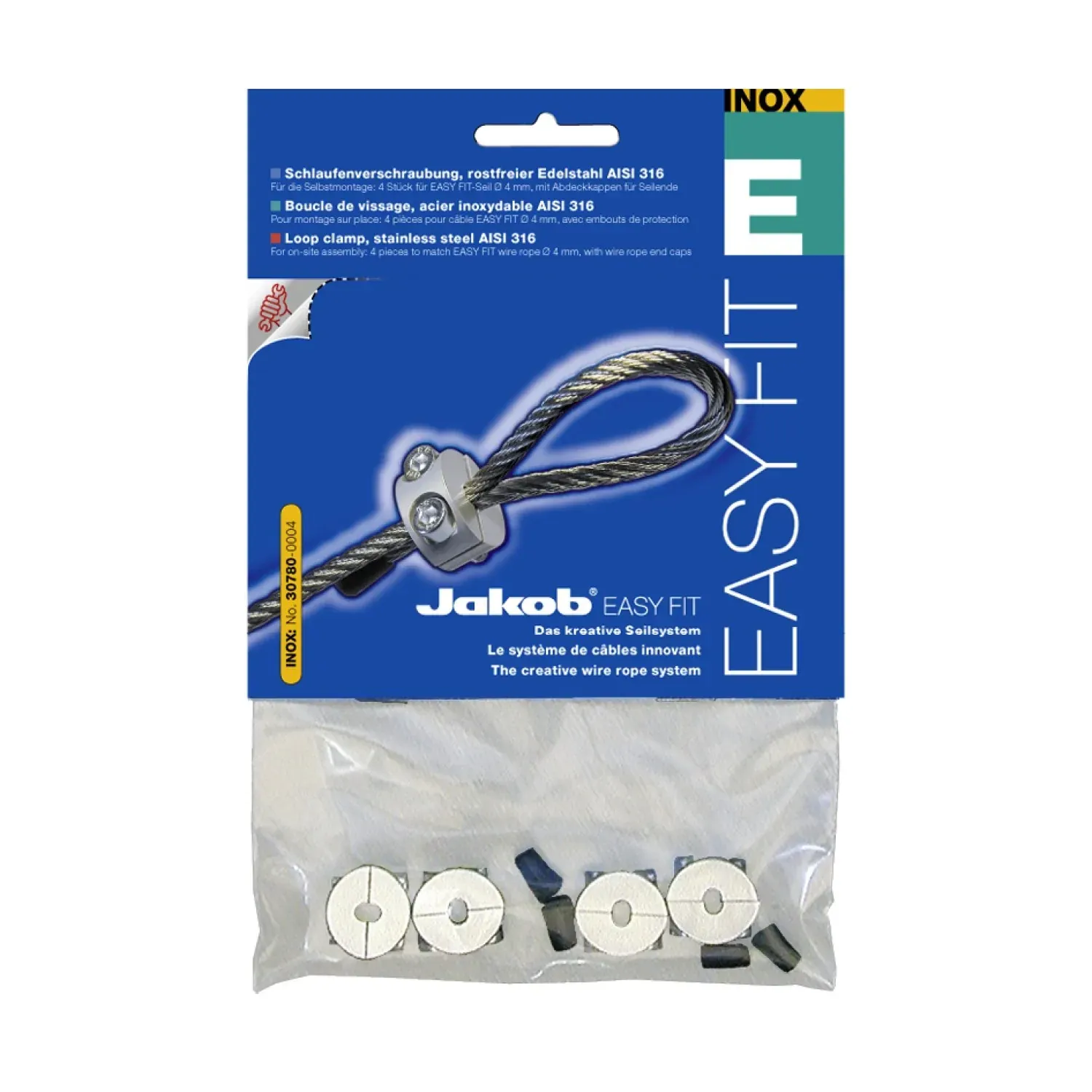loop clamp Easy Fit self-assembly stainless steel