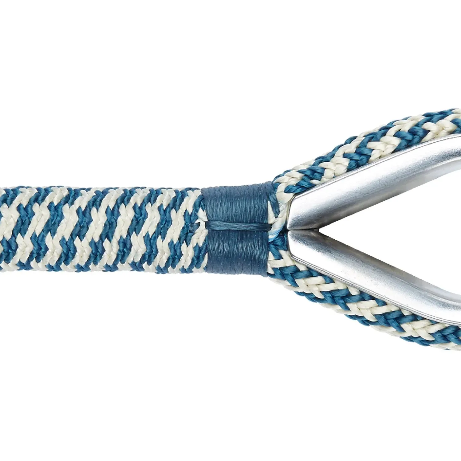 Loop with steel thimble spliced, tucked and tapered