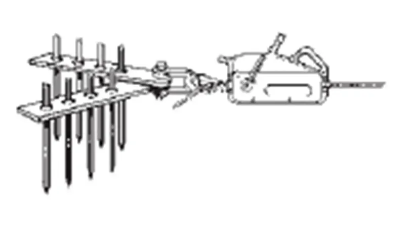 Strap anchor with rods