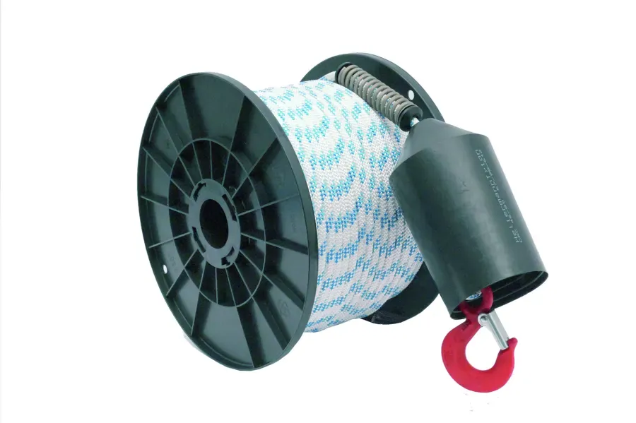 Drum reel for kernmantle rope