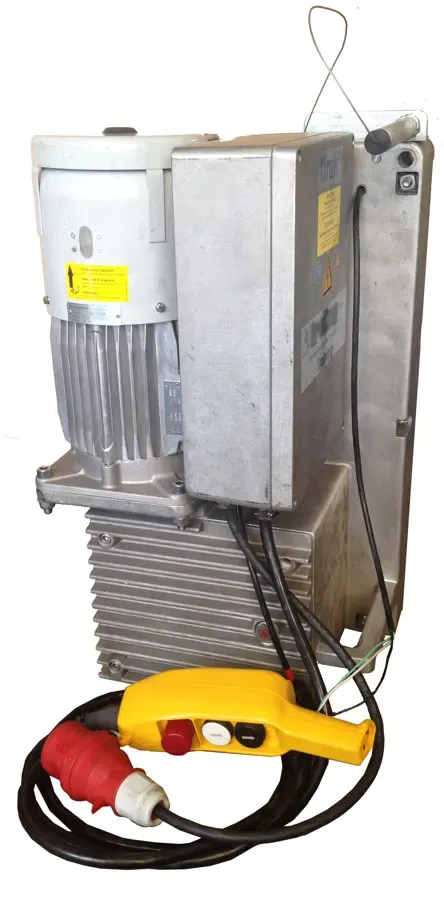 Tirak man riding hoist with connection at central control box