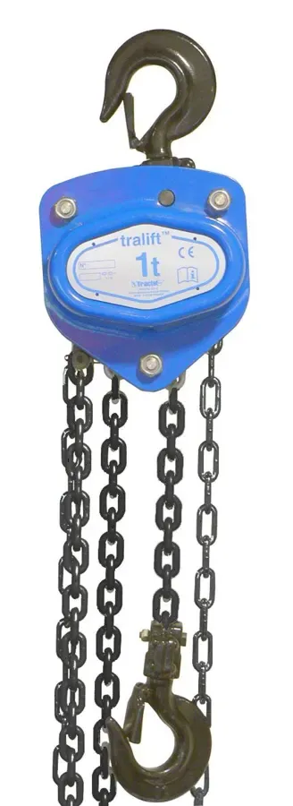 Tralift manual chain hoists new design with load limiter & black chain