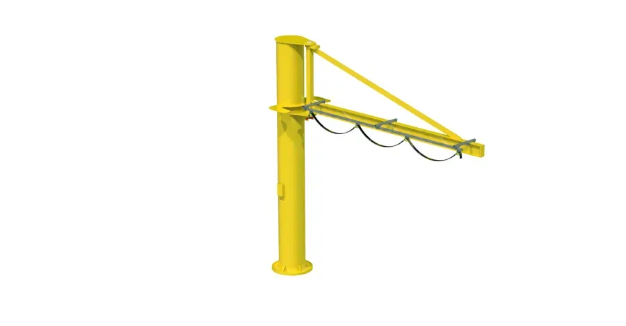 Column mounted jib cranes - overbraced